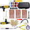 Car Tire Repair Kit Emergency Puncture Plug Tools for Quick Tyre Fix  Includes Tire Strips  Glue