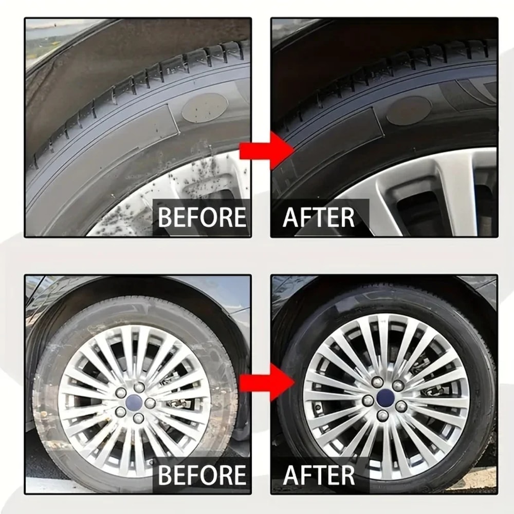 Ultimate Tire Wheel Shine Wax Restores Faded Paint Protects from Cracks Enhances Car Interior