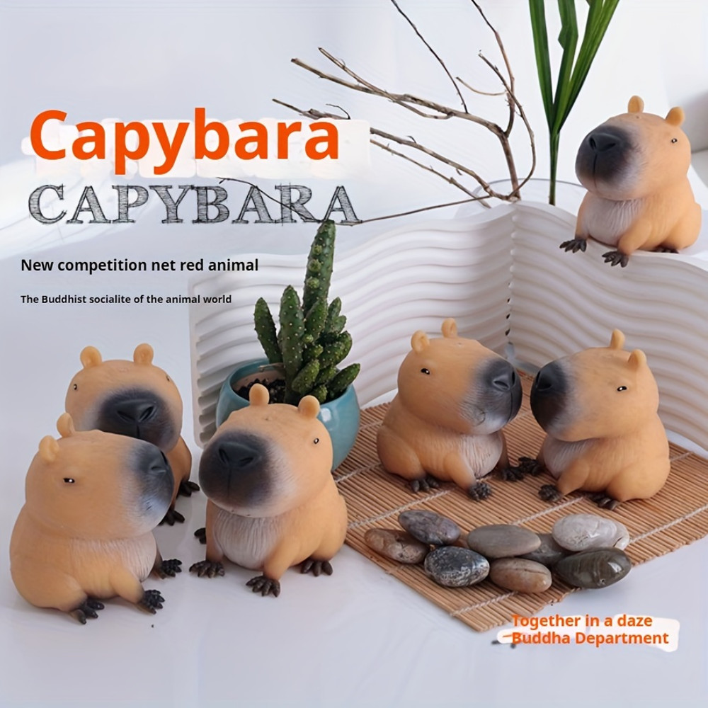Capybara Squeeze Toy Stress Relief  Fun FastRebound TPR Animal ToyDurable  Soft Relaxation Fidget F 1