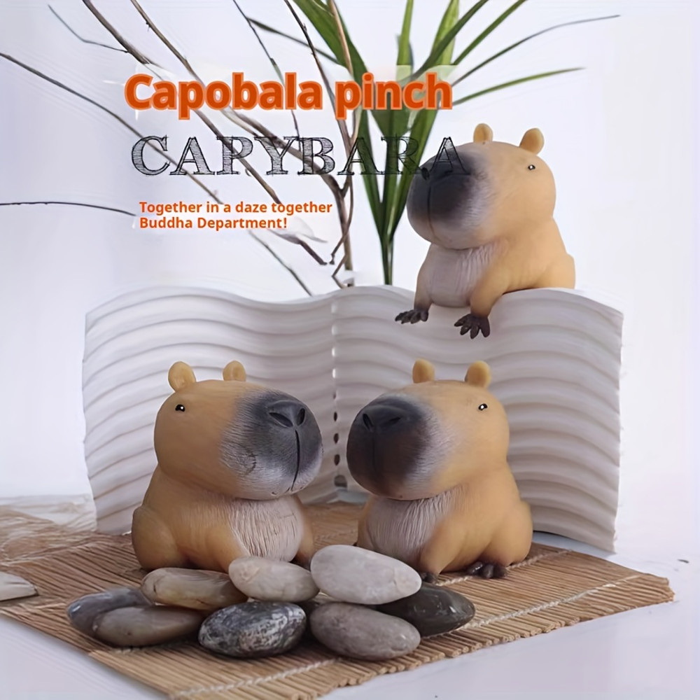Capybara Squeeze Toy Stress Relief  Fun FastRebound TPR Animal ToyDurable  Soft Relaxation Fidget F 2