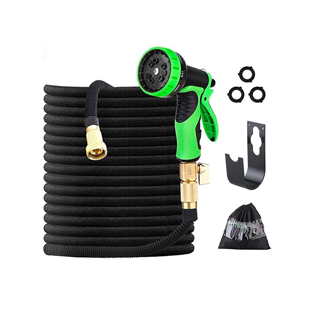 Expandable Garden Hose High Pressure Metal Connector 8 Pattern Spray Nozzle For Car Washing Irriga 6