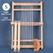 Handmade Weaving Loom Kit Wooden Frame Loom with Heddle Bar for Tapestry DIY Crafts and Beginner