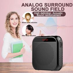 portable voice amplifier with microphone, 5w bullhorn megaphone for teachers, tour guides & public speaking