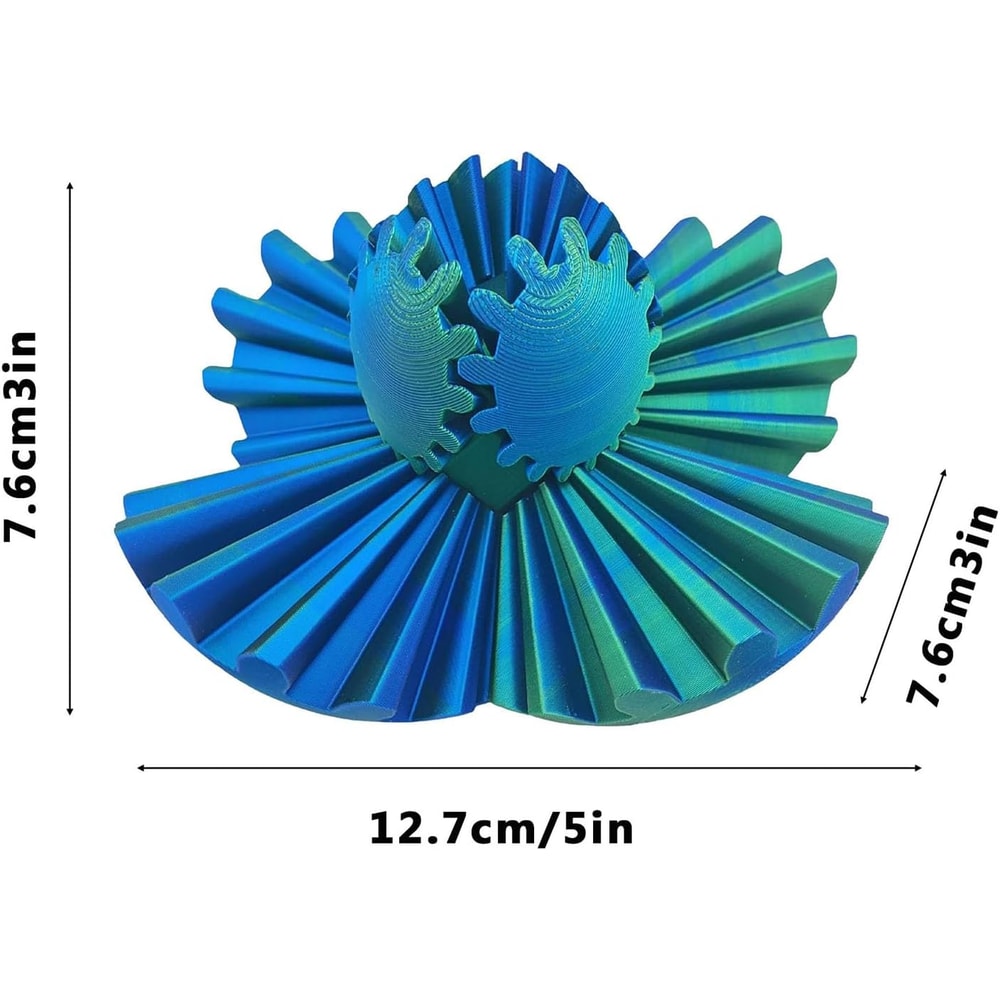 Gear Ball 3D Printed Fidget Toy Spin Ball Stress Relief Desk Toy For Adults Kids 4