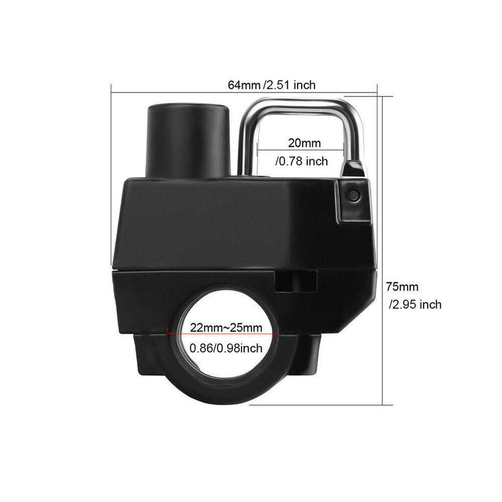 Premium AntiTheft Helmet Lock RustProof  Compact Locking Device For Motorcycles 5