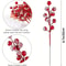 Berries Red Berry Branches, 10Pcs Christmas Decoration, Snow Artificial Red Fruit Holly, For Christmas Tree Pendant Wrea