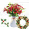 Berry Cherry for Christmas DIY Home Decor, Mini Artificial Red Fake Floral Wreath Ornament, New Year Gift Box Materials