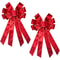 Christmas Wreath Bows, Tree Topper Bows for Christmas, Red Velvet Ribbon Bows for Wreath Decoration