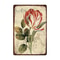 Flowers Metal Tin Sign, Retro Plates Rose Peony Lavender Art Plaque, Vintage Poster, Garden Room Wall Decor Gift