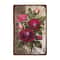 Flowers Metal Tin Sign, Retro Plates Rose Peony Lavender Art Plaque, Vintage Poster, Garden Room Wall Decor Gift