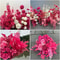 Pink Series Wedding Floral Arrangement Artificial Rose Hydrangea Plant Leaves Room Home Table Vase 3