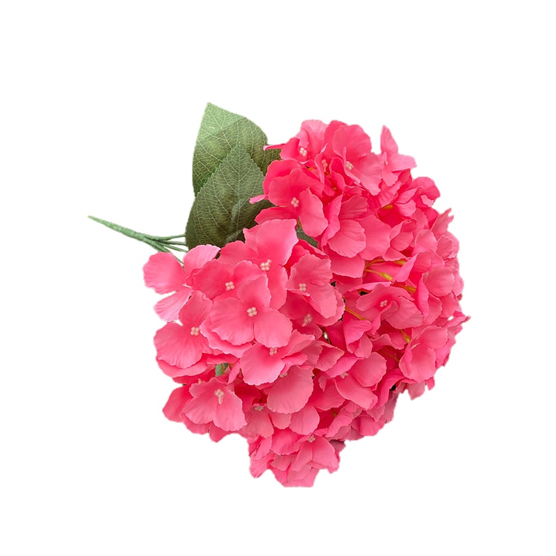 Pink Series Wedding Floral Arrangement Artificial Rose Hydrangea Plant Leaves Room Home Table Vase 9