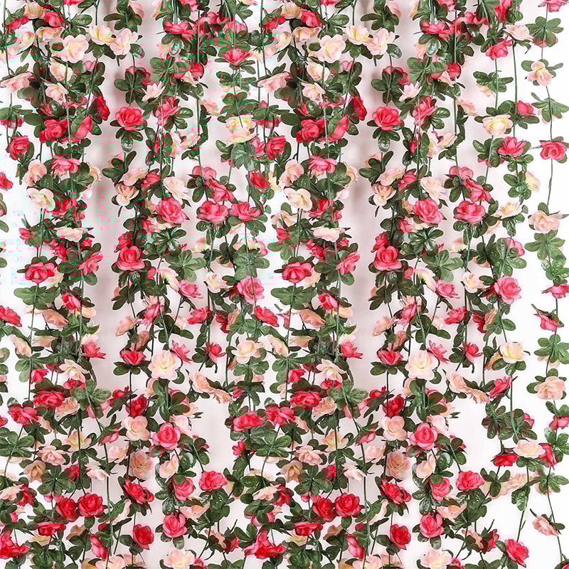 Rose Artificial Flowers Vine Fake Flowers For Home Decor Wedding Garden Outdoor Rattan Ornament 1