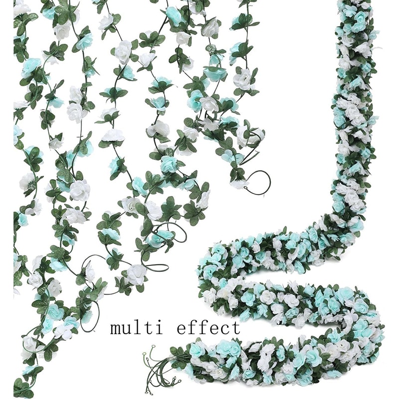 Rose Artificial Flowers Vine Fake Flowers For Home Decor Wedding Garden Outdoor Rattan Ornament 7