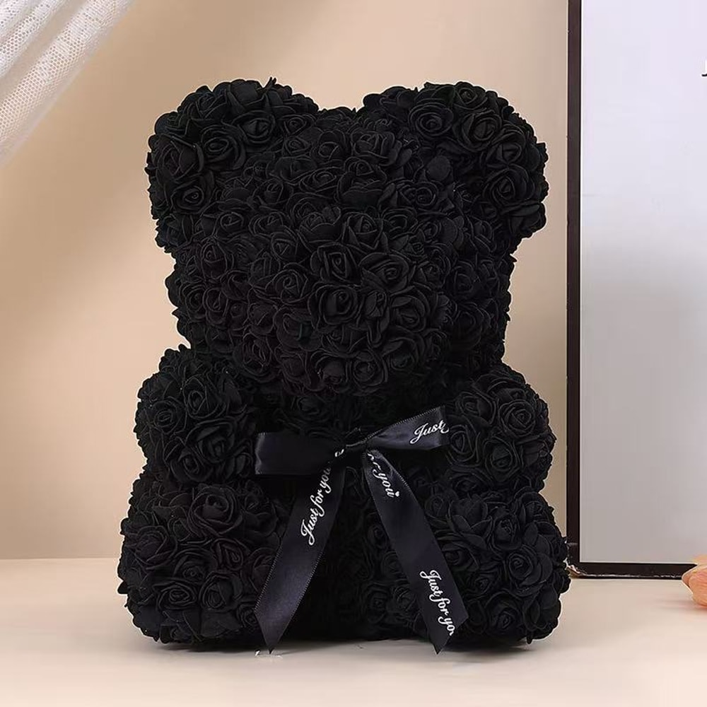 Artificial Teddy Rose Flower Bear With Box Romantic Valentines Day Gift For Girlfriend Women Annive 14