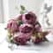Rose Pink Silk Bouquet Peony Artificial Flower 5 Big Heads 4 Small Buds Bride Wedding Home Decorat 18