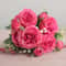 Rose Pink Silk Bouquet Peony Artificial Flower 5 Big Heads 4 Small Buds Bride Wedding Home Decorat 28