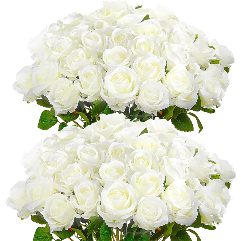 Velvet Rose Artificial Rose Flowers, Real Touch Fake Roses for Valentine's, DIY Wedding Bouquet, Party Home Decor