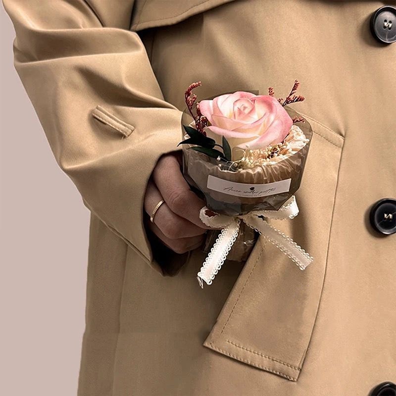 Mini PocketMeeting Small Bouquet Rose Sunflower Eternal Flower Artificial Flower Gift Box For Valen 0