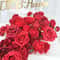 Red Rose Artificial Green Plants Wedding Backdrop Floral Wall Flower Row Runner Party Showcase Prop 4
