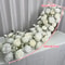 Red Rose Artificial Green Plants Wedding Backdrop Floral Wall Flower Row Runner Party Showcase Prop 7