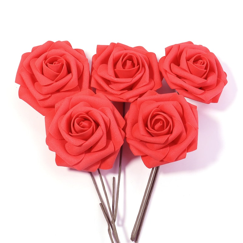 Artificial Foam Rose Flowers PE Simulation Roses Fake Flower Bouquet For DIY Wedding Party Decor Ho 8