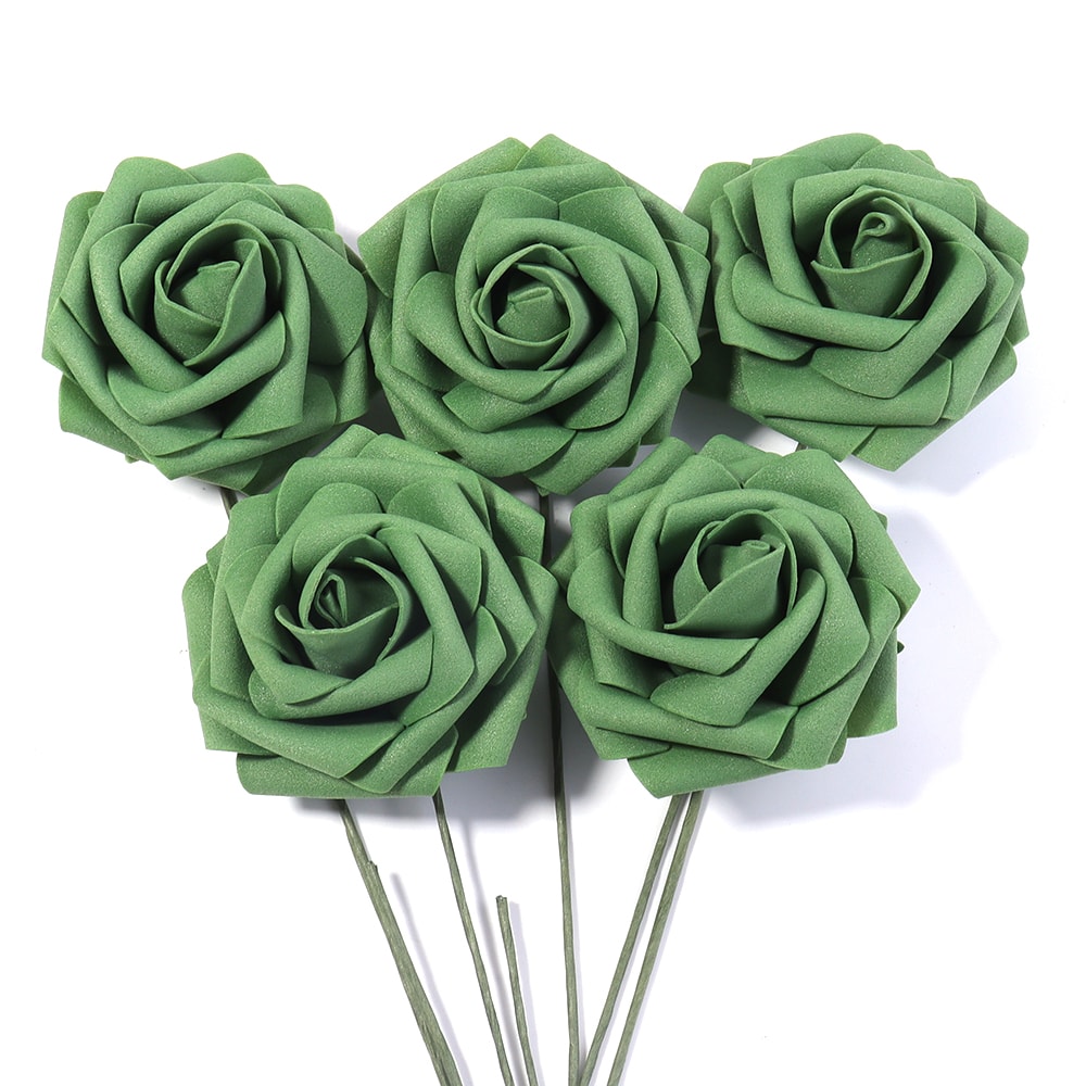 Artificial Foam Rose Flowers PE Simulation Roses Fake Flower Bouquet For DIY Wedding Party Decor Ho 12