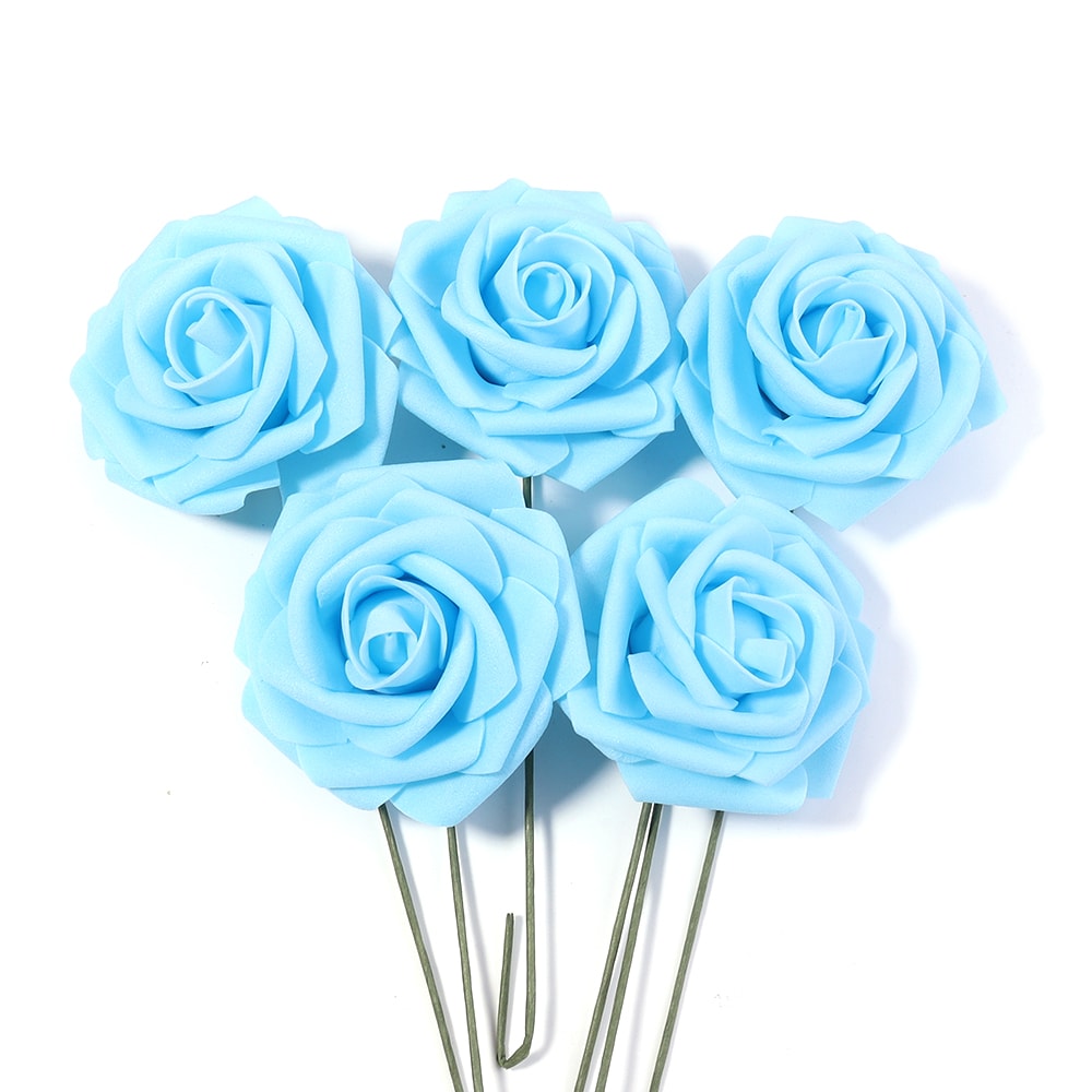 Artificial Foam Rose Flowers PE Simulation Roses Fake Flower Bouquet For DIY Wedding Party Decor Ho 14