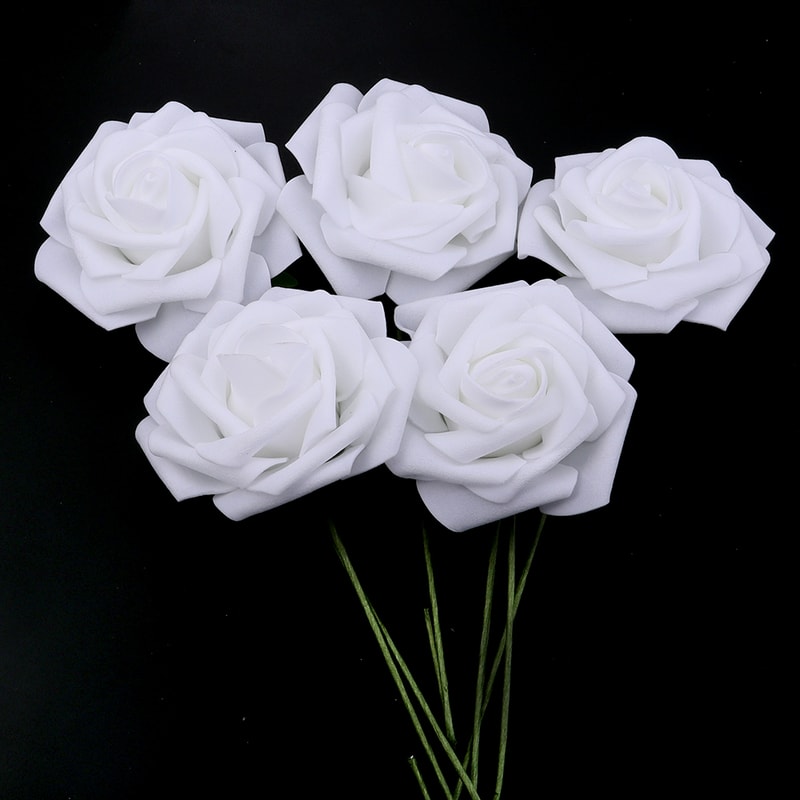 Artificial Foam Rose Flowers PE Simulation Roses Fake Flower Bouquet For DIY Wedding Party Decor Ho 19