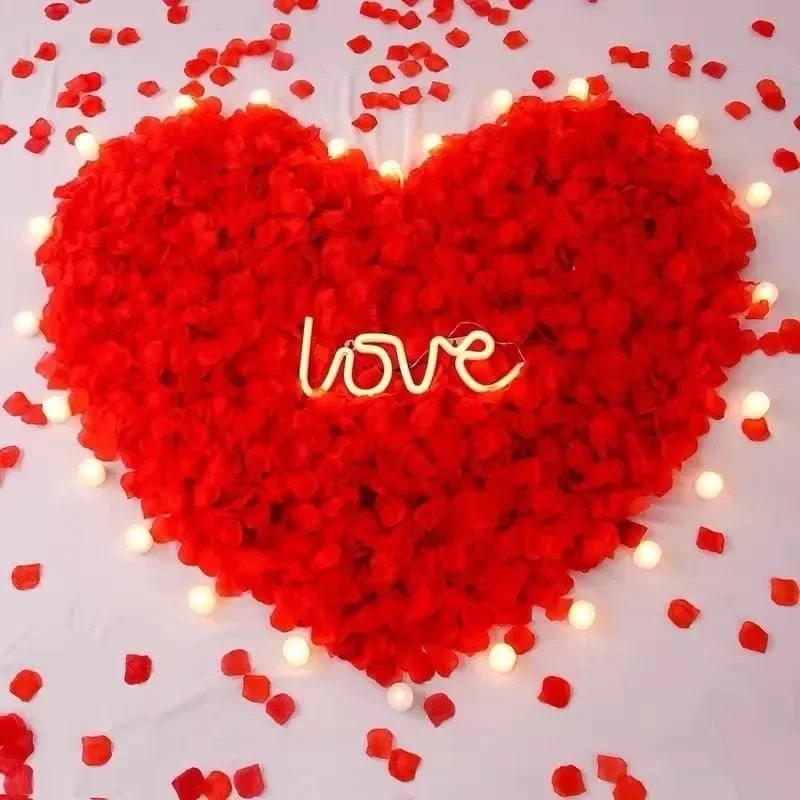 Lots Artificial Fake Rose Petal Red Roses Petal Flower Silk Petals For Valentines Day Wedding Party 0