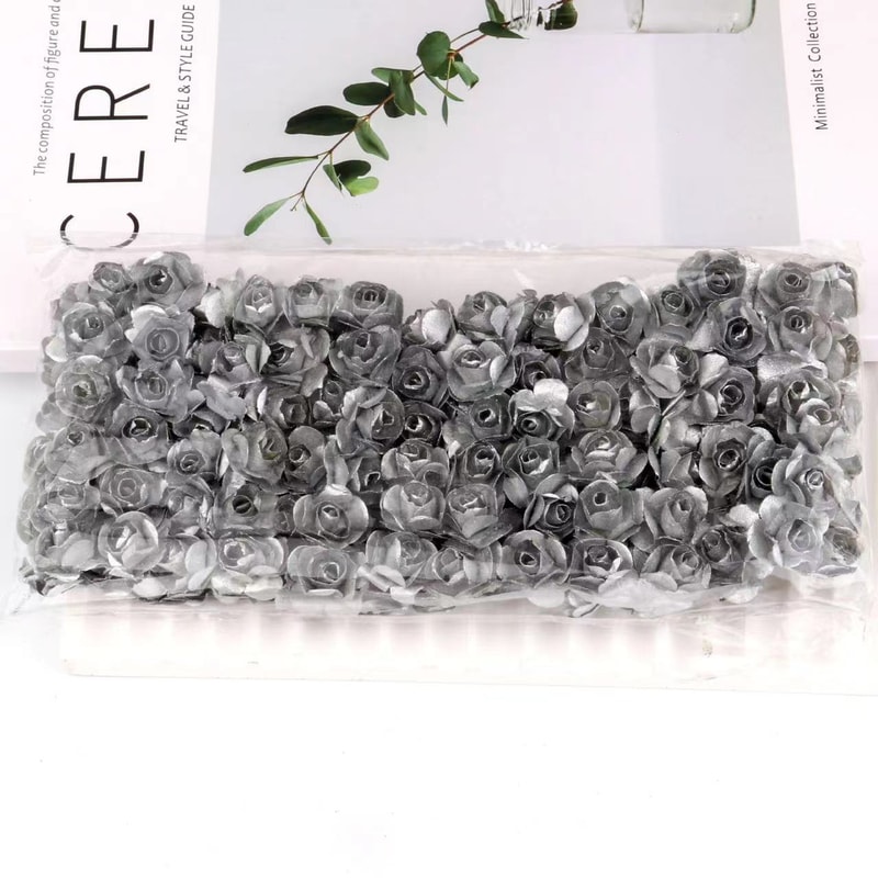 Artificial Mini Paper Rose Bouquet for Scrapbooking, Wedding Party Decoration, Cheap Artificial Rose Flowers for Crafts