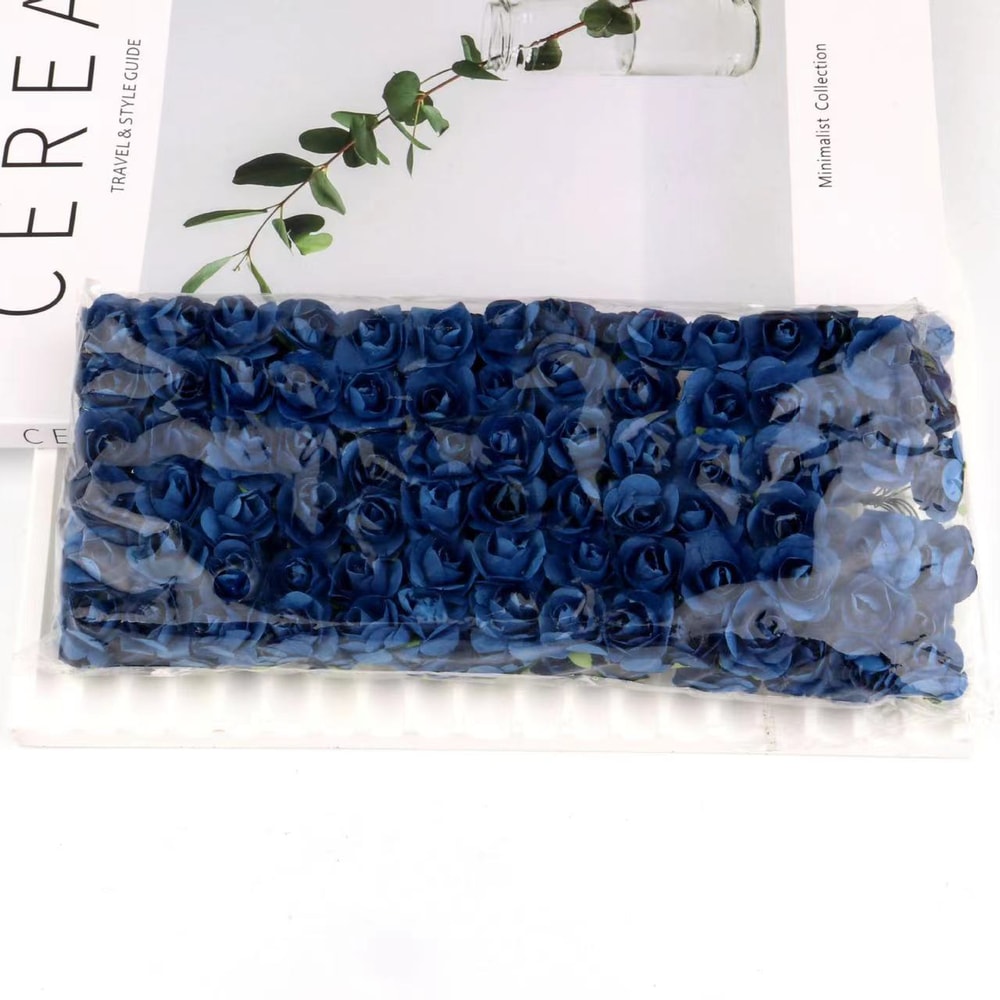 Artificial Mini Paper Rose Bouquet for Scrapbooking, Wedding Party Decoration, Cheap Artificial Rose Flowers for Crafts