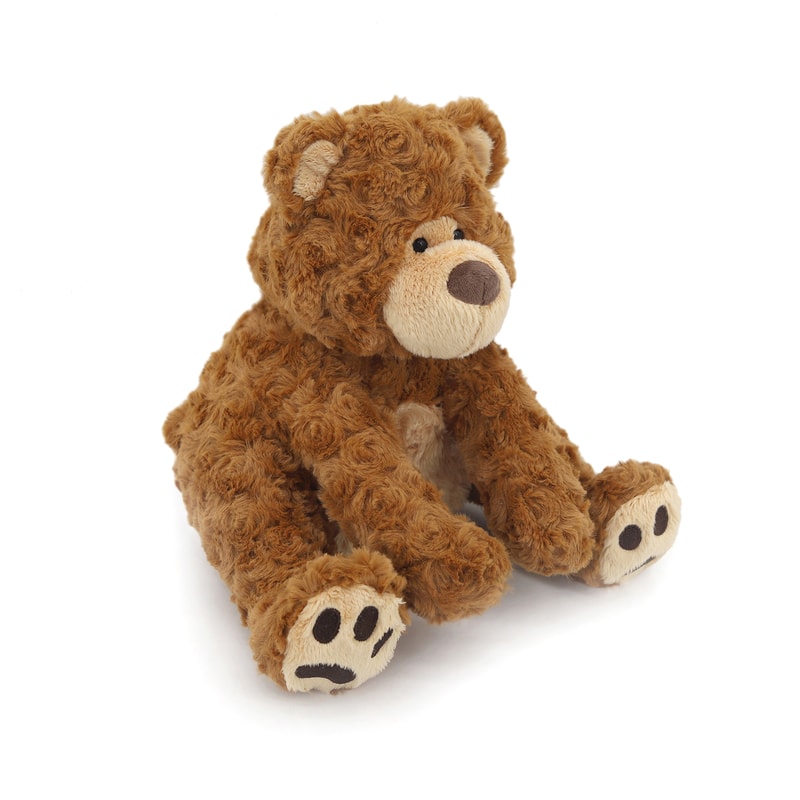 High Quality Fluffy Brown Teddy Bear Plush Doll, Adorable Curly Fur Stuffed Bear Toy for Baby Shower, Kids Girls Boys