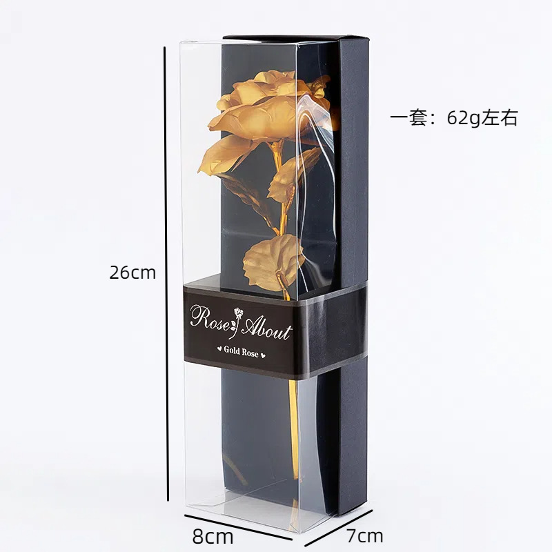 Colorful Gold Foil Plated Rose Artificial Flowers, Valentine's Day Gift, Wedding Party, Home Decoration, Fake Flowers