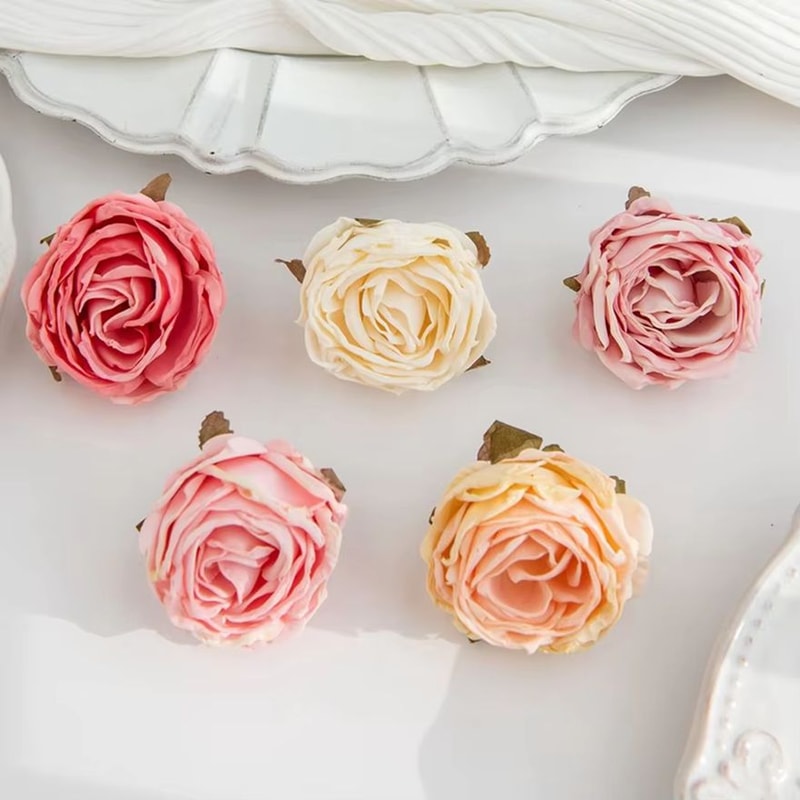 Artificial Flower Burned Edge Rose Wedding Bouquet Bridal Decor For Home Outdoor Garden Festival DI 2