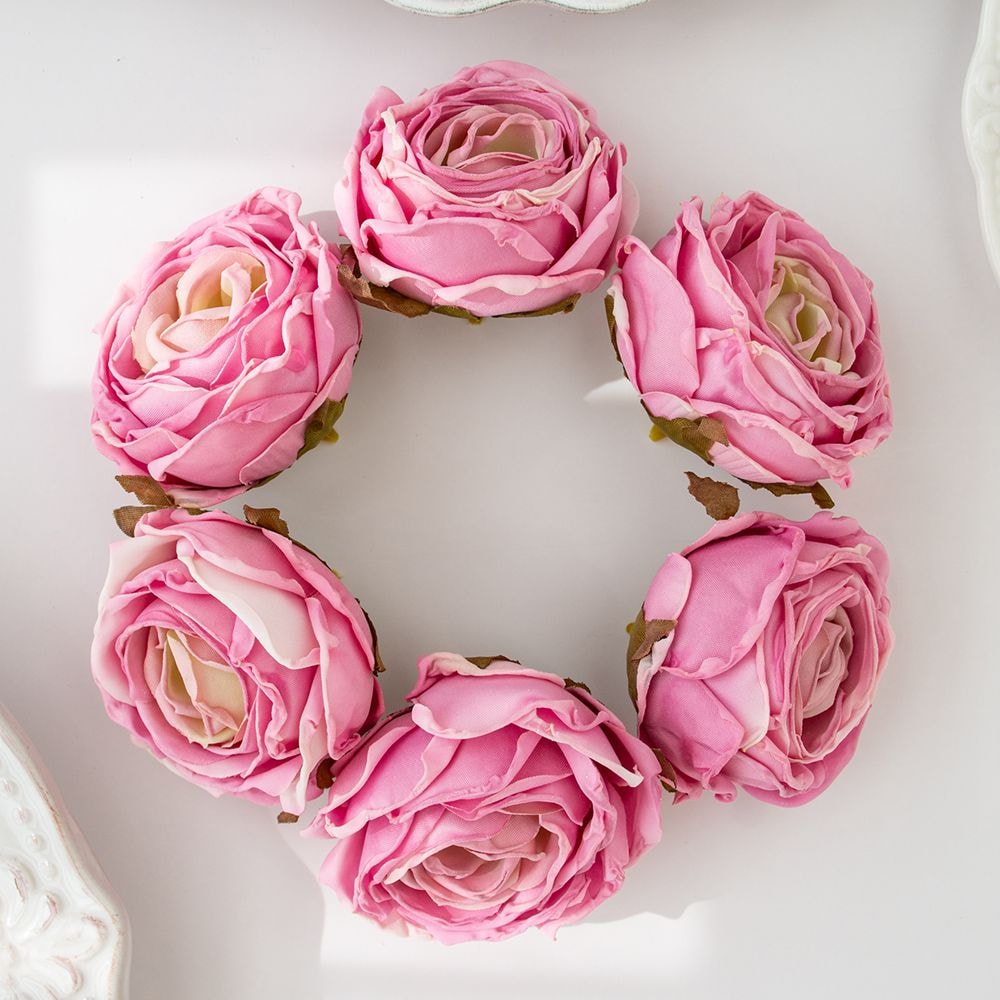 Artificial Flower Burned Edge Rose Wedding Bouquet Bridal Decor For Home Outdoor Garden Festival DI 10