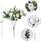 Artificial Silk Rose, Simulated White Eucalyptus Peony Bouquet, Wedding Decoration, Fake Flowers for Home, Garden