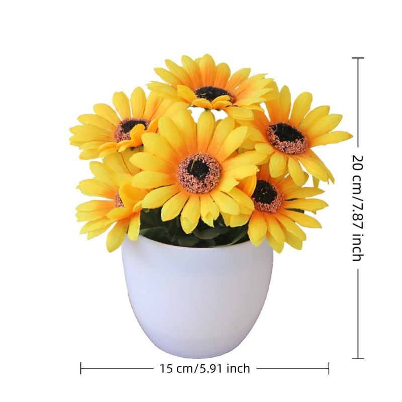 Mini Rose Artificial Potted Plant, Faux Flower Bonsai, Multicolor Fake Plants, Plastic Wedding Arrangement Ornament