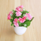 Mini Rose Artificial Potted Plant, Faux Flower Bonsai, Multicolor Fake Plants, Plastic Wedding Arrangement Ornament