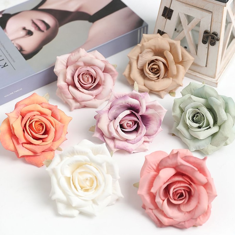 Rose Artificial Silk Flowers, Wedding Brides Decor, Home Room Decoration, Garden Party DIY, Clothing Accessories, Faux