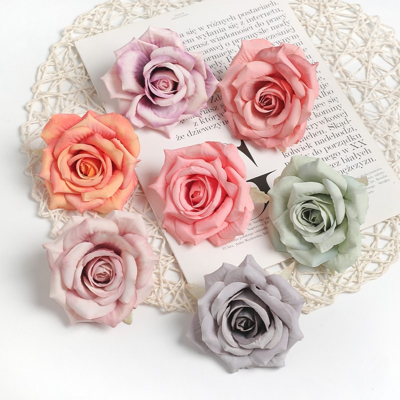 Rose Artificial Silk Flowers, Wedding Brides Decor, Home Room Decoration, Garden Party DIY, Clothing Accessories, Faux
