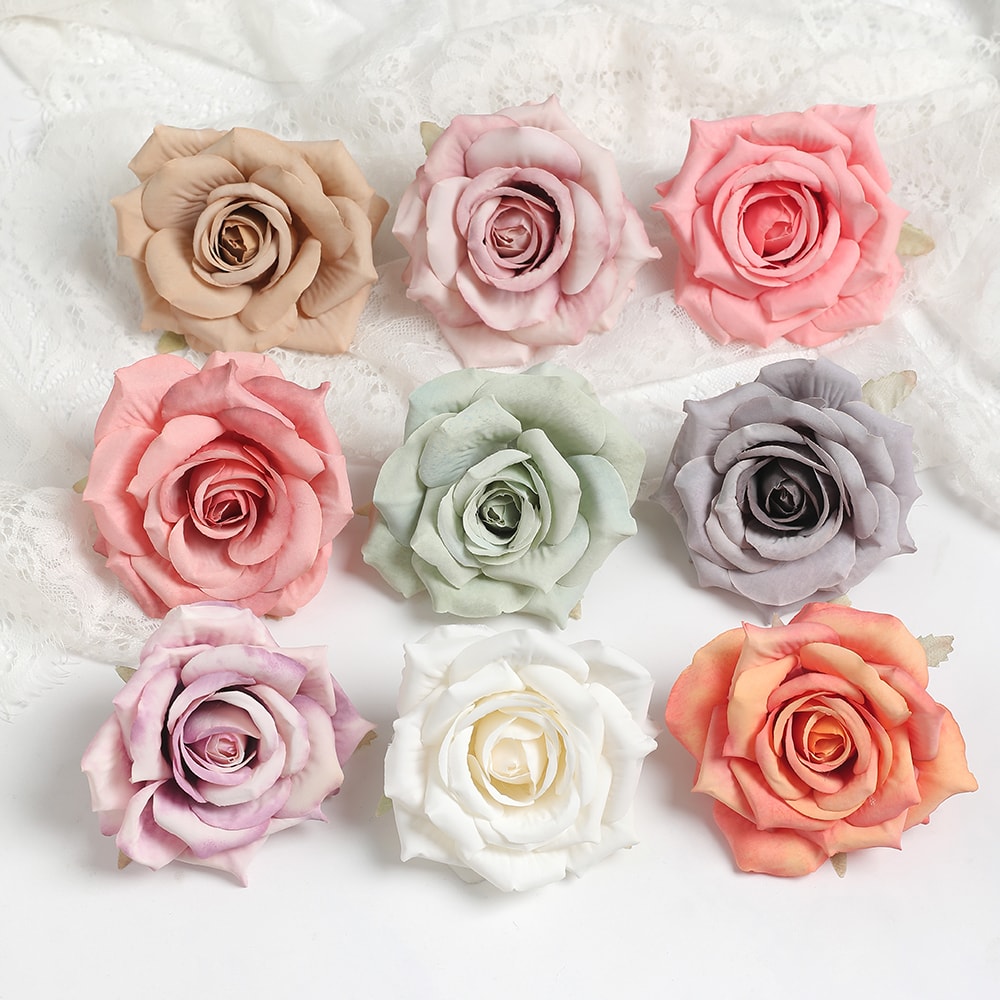 Rose Artificial Silk Flowers, Wedding Brides Decor, Home Room Decoration, Garden Party DIY, Clothing Accessories, Faux