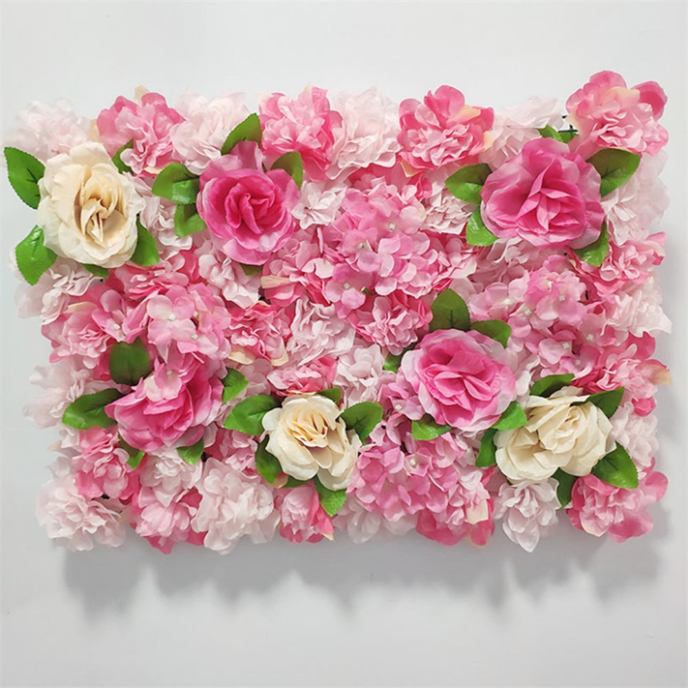 Silk Rose Flower Wall Artificial Flowers For DIY Wedding Decor Photography Backdrops Hair Salon Bac 19