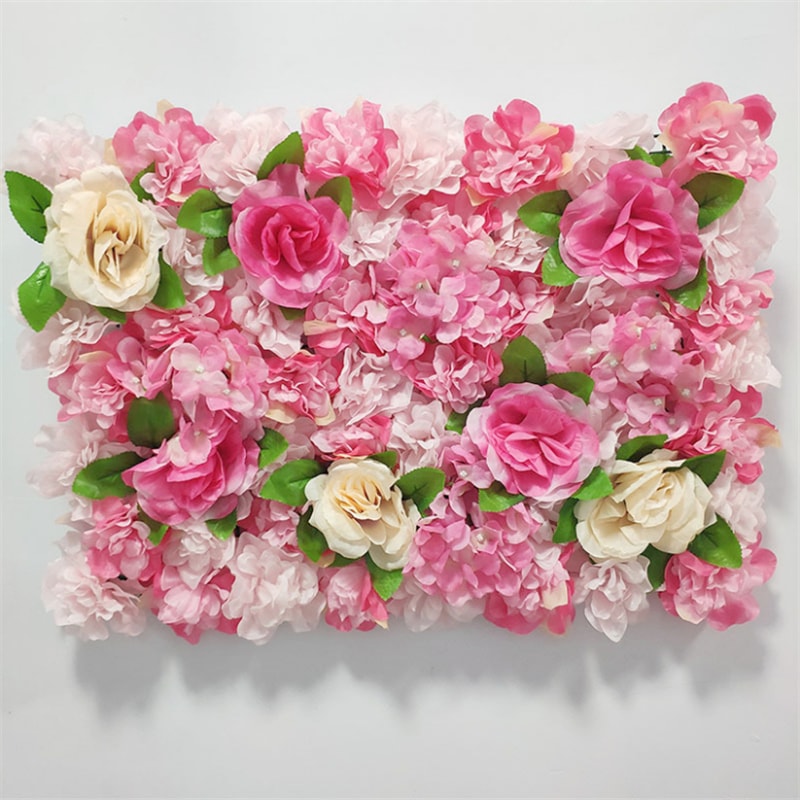 Silk Rose Flower Wall Artificial Flowers For DIY Wedding Decor Photography Backdrops Hair Salon Bac 19