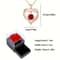 Luxury Red Zircon Pendant Necklace With Rose Flower Gift Box I Love You Gifts For Girlfriend Women 3