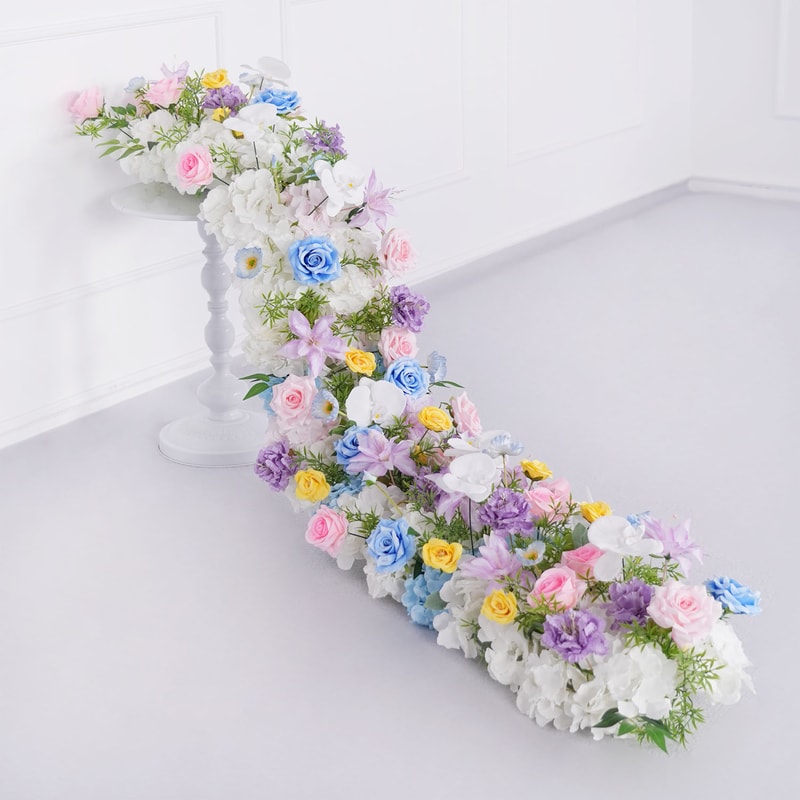 Uflower Luxury Red Rose Artificial Flowers For Wedding Table Centerpiece Floral Arrangement Party D 9