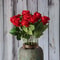 Red Rose Artificial Flowers Long Branch Rose For Wedding Home Decoration Fake Roses For DIY Supplie 0