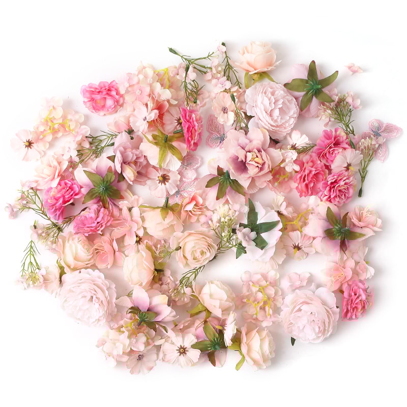 Artificial European Silk Rose Flowers for Home Room, Wedding Decoration, DIY Hair Accessory, Corsage Craft Kit, Fake