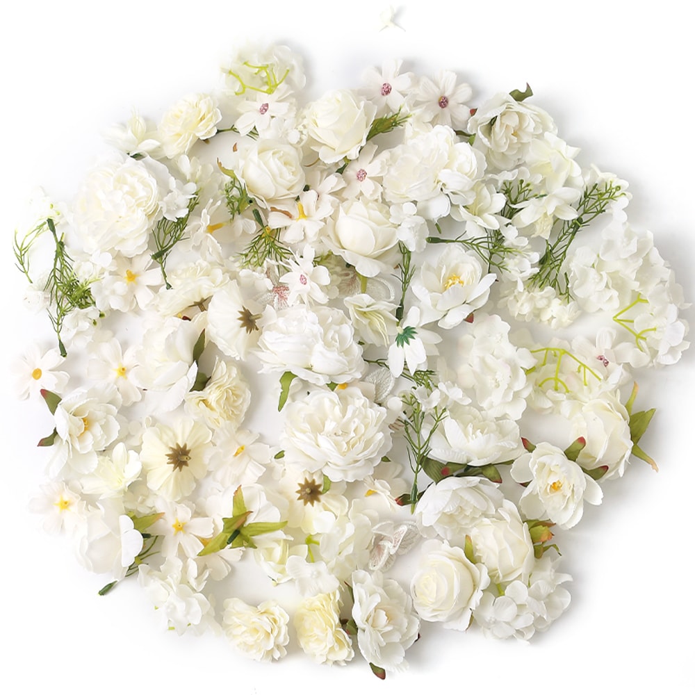 Artificial European Silk Rose Flowers for Home Room, Wedding Decoration, DIY Hair Accessory, Corsage Craft Kit, Fake