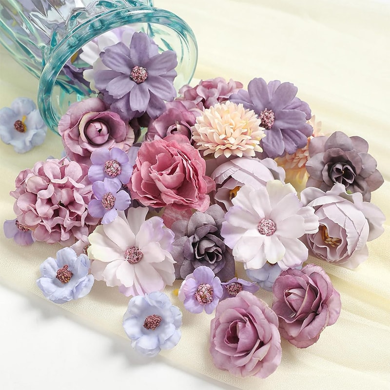 Fake Dahlia Flower Heads Artificial Wedding Decor Home Decor DIY Garland Party Gift Accessories 1